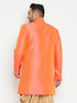 Vastramay Men's Plus Size Orange Slim Fit Sherwani Only Top